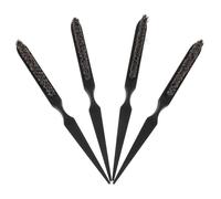 TOYANDONA Lot de 4 Peignes de Coiffure Noirs Trois Rangées Professionnels Compacts pour Hommes et Femmes Coiffure Salon Usage Quotidien