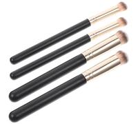 TOYANDONA Lot de 4 Pinceaux Correcteurs à Manche en Bois Poils Doux pour Maquillage en Poudre et Contour des Yeux Pinceaux de Maquillage Professionnels pour Dissimulation et Retouche