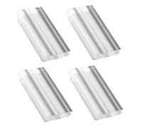 TOYANDONA Lot de 4 Porte-Numéros de Table en Acrylique Transparent 75X50X10 MM Support Mémo Polyvalent pour Mariage Décorations de Table Élégantes et Porte-Carte Photo Pratique