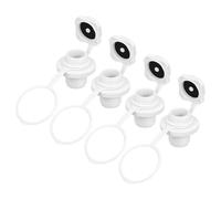 TOYANDONA Lot de 4 Valves à Vis pour Bateau Gonflable Blanc Bouchons Étanches pour Kayak Canoë et Paddle Adaptateurs d'air Rapides pour Gonflage et Dégonflage Accessoires de