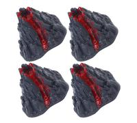 TOYANDONA Lot de 4 Volcans Miniatures en Plastique 8 CM Décor Réaliste pour Jeux de Dinosaures Figurines Volcaniques pour Activités Scientifiques et Fêtes à Thème Jouets Éducatifs de