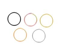 TOYANDONA Lot de 5 Anneaux de Nez et Boucles d'Oreilles en Acier Inoxydable Faux Anneaux de Nez Ajustables Taille 12X8 MM Couleurs Acier Or Noir Arc-en-Ciel et Rose Doré Bijoux de