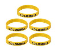 TOYANDONA Lot de 5 Bracelets en Silicone Jaune Confortables Drapeau National, pour Courses Compétitives et Matchs Internationaux Couleur Aléatoire