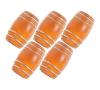 TOYANDONA Lot de 5 Mini-tonneaux de Bière en Bois Naturel pour Maison de Poupée, Décoration Miniature Rustique, Accessoires Baril Vintage, Ornement pour Mini Maison et Collection