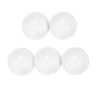 TOYANDONA Lot de 5 Perles Rondes Blanches 12 Mm pour Roue de Jeu Diamètre 8-12 Pouces Accessoires de Jeu de Roulette Russe Billes de Roue Transparentes Pièces de Table Usage