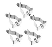 TOYANDONA Lot de 5 Sets de Pinces de Ressort pour Fixation de Puits de Lumière en Acier Inoxydable, Clips de Retenue pour Verre Transparent, Kit Complet Vis et Écrous, Installation Stable