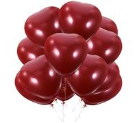 TOYANDONA Lot de 50 Ballons en Latex de Cœur Double Couche pour Décoration de Fête Saint-valentin, Mariage et Accessoires de Fête