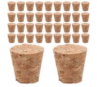 TOYANDONA Lot de 50 Bouchons Coniques en Liège Tendre Réutilisables, Étanches et Hermétiques, Dimensions 18 X 13 X 18 Mm, Compatibles Bouteilles Vin 14-16 Mm, pour Bouchons de Remplacement,
