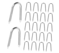 TOYANDONA Lot de 50 Piquets en Fer De u pour Clôtures De Jardin, Fixation Grillage Multifonction, Taille 2,2 x 25 Mm, Clous Métalliques Résistants pour Installation Rapide Et Maintien