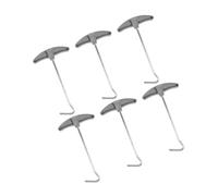TOYANDONA Lot De 6 Arrache-Clou pour Tente Piquets De Tente Camping Accessoires pour Tente Crochets Robustes Ancrages Tiges De Traction Vis Piquets De Tente Marteau Extracteur