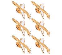 TOYANDONA Lot de 6 Broches Avion en Émail Coloré Épingle à Revers Légère et Résistante Accessoires Mode pour Vestes Chapeaux et Paquet Présent Original pour Amateurs d'Aviation
