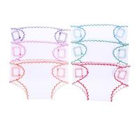 TOYANDONA Lot de 6 Couches pour Poupées : Couches en Tissu, Jolis sous-vêtements pour Bébés, Jouets, Réutilisables Et Lavables, Mini Couches pour Jeux de Rôle, Accessoires pour Maison de Poupée