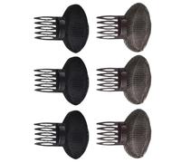TOYANDONA Lot de 6 Coussinets pour Donner du Volume aux Cheveux Accessoire Bump It Antidérapant en Matière Hypoallergénique Couleurs Noir et Café pour Coiffures Volumineuses et Usage