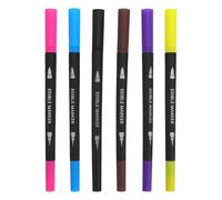 TOYANDONA Lot de 6 feutres alimentaires à double pointe (0,4 mm) pour la décoration de gâteaux et de biscuits. Idéal pour écrire, peindre et décorer.