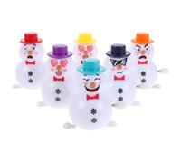 TOYANDONA Lot de 6 Jouets à Remontoir Bonhomme de Neige Miniatures Couleurs Assorties Modèles Mécaniques pour Pochettes Surprises et Présents de Noël Taille pour Garçon et Filles et