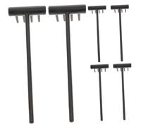 TOYANDONA Lot de 6 Mini Râteaux Zen à Sable pour Table et Jardin, Petits Râteaux Décoratifs Noirs 120 Cm, Accessoires Zen Légers pour Dessin Précis et Relaxation Créative