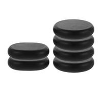 TOYANDONA Lot de 6 Pierres de Massage Chaudes en Basalte Lisse, Chauffe-pierres pour Spa Maison, Taille 6x8x1,8 Cm et 8x8x1,8 Cm, Relaxation Musculaire, Soulagement Dos et Cou, Accessoire Bien-massage