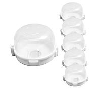 TOYANDONA Lot de 6 Protège-boutons Cuisinière à Gaz Sécurité Bébé, Couverture en Plastique Transparent, Protection Garçon et Filles pour Boutons de Four, Usage la Cuisine, Fixation Clip