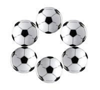 TOYANDONA Lot de 6 Set de Ballons de Football Gonflables en Pvc Blanc et Noir Ballons pour Garçon et Filles Décoration de Fête et Jeux Élastique et Étanche pour Anniversaire Style Aléatoire