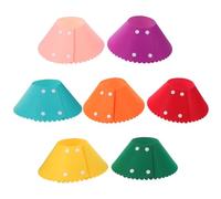 TOYANDONA Lot de 7 Colliers Coniques Ajustables pour Chats Collerette de Convalescence Postopératoire Transparente Taille L Protection Anti-Léchage Légère et Confortable pour Animaux de