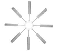 TOYANDONA Lot de 8 Amortisseurs Hydrauliques pour Couvercle de Poubelle, Mécanisme de Fermeture Douce Silencieuse, Compatible Poubelle Cuisine et Bureau, en Fer Nickelé, 55 59n