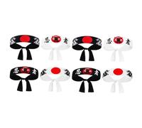 TOYANDONA Lot De 8 Bandeaux De Ninja Couvre-Chefs De Karaté De Chef Sushi De Sport De Fête Accessoires De Costume De