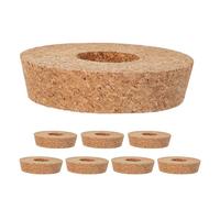 TOYANDONA Lot de 8 Bouchons en Liège avec Trou Central pour Vases Hydroponiques en Verre 80X20X73 MM Couvercles pour Jardinières Hydroponiques pour Propagation de Plantes et Décorations