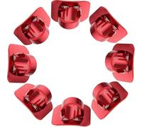 TOYANDONA Lot de 8 Clips de Câble pour VTT et Vélos de Route Guides de Gaines Adhésifs en Aluminium Rouge Support en C pour Fixation Sécurisée des Câbles de Freins et Dérailleurs