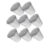 TOYANDONA Lot de 8 Doublures en Aluminium Jetables pour Seaux à Graisse Barbecue, la Cuisine en Plein Air, Taille Petite, Résistantes à Haute Température, Design Profond pour Récupération