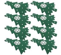 TOYANDONA Lot de 8 Manchons à Couverts en Feutre Forme Sapin de Noël Couleur Verte 4 Pièces par Lot Décoration de Table Festive Porte-Fourchettes et Couteaux pour Repas de Noël