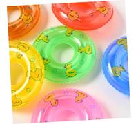 TOYANDONA Lot de 8 Mini Bouées Gonflables Colorées pour Garçon et Filles Accessoires Flottants Réutilisables en PVC Léger pour Piscine Bain et Jeux Aquatiques Décorations Festives