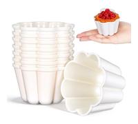 TOYANDONA Lot de 8 Moules à Pudding en Plastique Réutilisables pour Gâteaux, Cheesecakes Et Puddings Cuits à La Vapeur. Rangement Facile, Idéal pour Les Petits Commerces Et Les Particuliers.