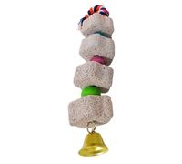 TOYANDONA Mâcher Suspendu pour Perroquet, Pierre à Mâcher Portable de Fleur, Accessoire Coloré pour Oiseaux, Molaire Pratique pour Cage D’Oiseau, Présent pour Petits Couleur Aléatoire