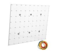 TOYANDONA Magnetic Pegboard Math Manipulative Transparent Plastic Geoboard for Classroom Teaching Montessori Geometry Tool for Fine Motor Skills and Collaborative Learning