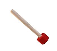 TOYANDONA Maillet à Bol Chantant Grosse Taille Rouge Tête en Nitrile, Bâton Enveloppé pour Percussion Claire, Accessoire pour Cours de Yoga et Contemplation