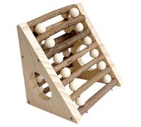 TOYANDONA Maison-Cache pour Hamsters Bois avec Échelle et Tunnel pour Grimper Abri et Aire de Jeux pour Petits Animaux Chinchillas Rats