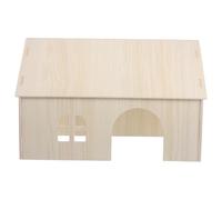 TOYANDONA Maison en Bois Beige pour Petits Animaux Sécurisée et Amusante, Niche de Cabane pour Écureuils et Hérissons, Décoration pour Habitat Animalier