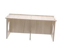 TOYANDONA Maison Hamster Bois Massif avec Fenêtre Transparente Cachette Confortable Et Plateforme pour Rongeurs Petits Cabane DIY à Peindre pour Hamster Et Souris