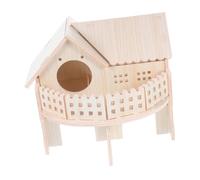 TOYANDONA Maison pour Hamster Refuges Amusants à Deux pour Animaux De Compagnie Habitat Sécurisé Naturel avec Fenêtres Transparentes pour Observer Animal
