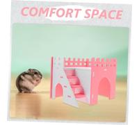 TOYANDONA Maisonnette Hamster PVC Rose Multi Chambres Résistante et Décorative Refuge Confortable et Cachette pour Petits Rongeurs pour Hamsters et Souris