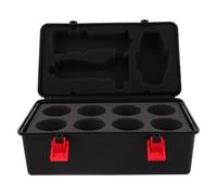TOYANDONA Mallette de rangement pour toupie : ensemble avec toupie et lanceur, poignée et inserts, boîte en plastique portable avec 8 compartiments intérieurs - Parfait comme petit cadeau pour
