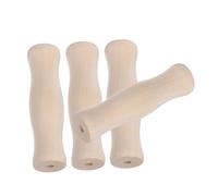 TOYANDONA Manches de Rechange en Bois Massif pour Brosses et Ustensiles Barbecue Extérieur, Lot de 4 Pièces 3x11 Cm Antidérapantes, Accessoires Ergonomiques pour Grillades en Plein Air
