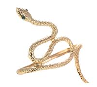 TOYANDONA Manchette de Bras Serpent en Alliage Doré Ouvert Bracelet Serpent Style Vintage Bijou Fantaisie pour Femme Accessoire Mode pour Fêtes et Occasions Spéciales