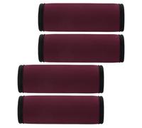 TOYANDONA Manchon de Barre D'haltère Antidérapant Amovible 4 Pcs, Coussin de Poussée de Hanche en Néoprène Rouge Foncé, Protection Rembourrée pour Barre de Traction et Haltères,