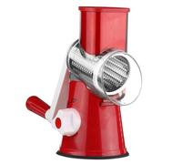 TOYANDONA Mandoline Multifonction à Légumes avec Manivelle Rotative Coupe Râpe et Tranche Pommes de Terre Carottes Concombre Base Ventouse Antidérapante Nettoyage Facile Rouge