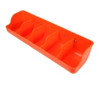 TOYANDONA Mangeoire à Cochons Murale 5 Compartiments Orange Robuste en Plastique pour Alimentation Porcelets en Élevage Agricole, Support D’alimentation Pratique pour Ferme et Bétail