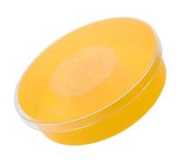 TOYANDONA Mangeoire Abeilles Ronde Jaune Abreuvoir Plastique Transparent Antinoyade pour Ruche Station Eau Apiculture Facile à Remplir sans Déranger la Ruche