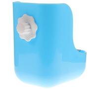 TOYANDONA Mangeoire pour Lapins 2-en-1 Râtelier à Foin Bleu en Plastique Dur, Support Fixe Anti-gaspillage pour Cage, Accessoire D’Alimentation Pratique pour Petits Animaux