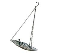TOYANDONA Mangeoire Rétro Graine Petite Mangeoire à Oiseaux Plateau en Plein Air De Plein Air Mangeoire pour Les Oiseaux Alimentation Seigneurs des Oiseaux Forme Pendaison Fer Forgé