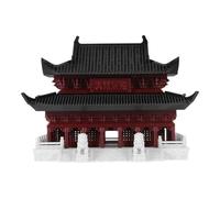 TOYANDONA Maquette Miniature en Plastique de Bâtiment Ancien Chinois Marron, Décoration Créative Haute Simulation pour Aquarium et Bonsaï, pour Décoration de Bureau ou Chambre D'étude